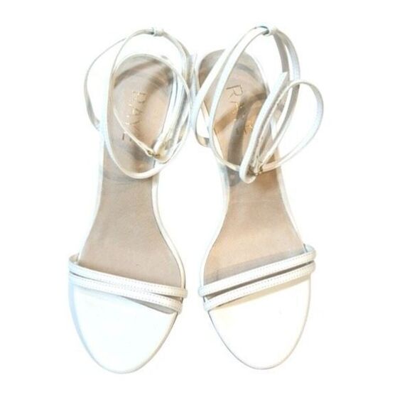 RAYE REVOLVE Clara Heels in White Leather Ankle Wrap Size 6.5 - Picture 7 of 14